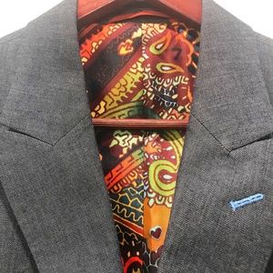 Robert Graham Men's Wool Blend Flip Collar Sport Coat Blazer, Size 44